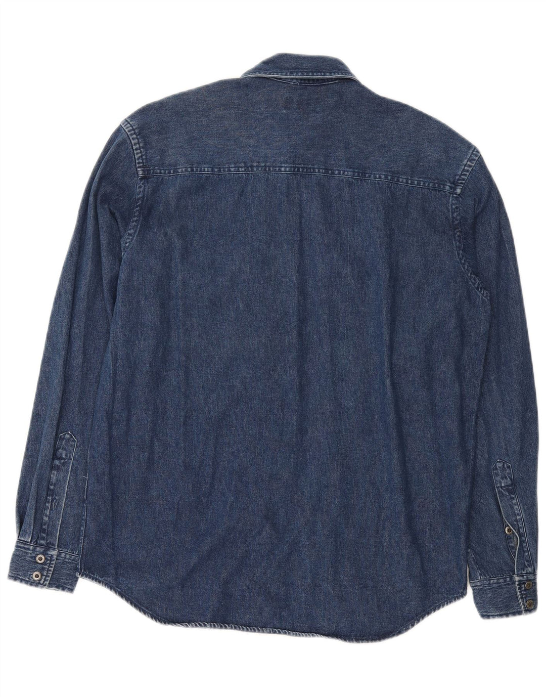 Sergio Tacchini Mens Denim Shirt Medium Navy Blue Cotton