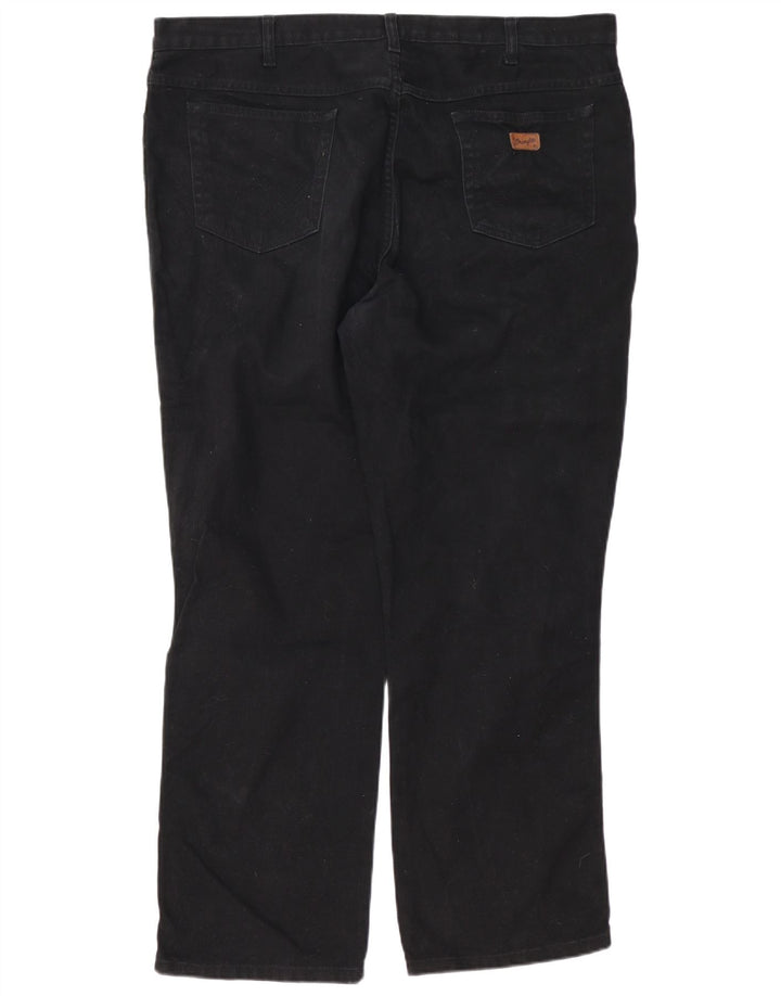 Wrangler Mens Ohio Straight Jeans W44 L32 Black Cotton