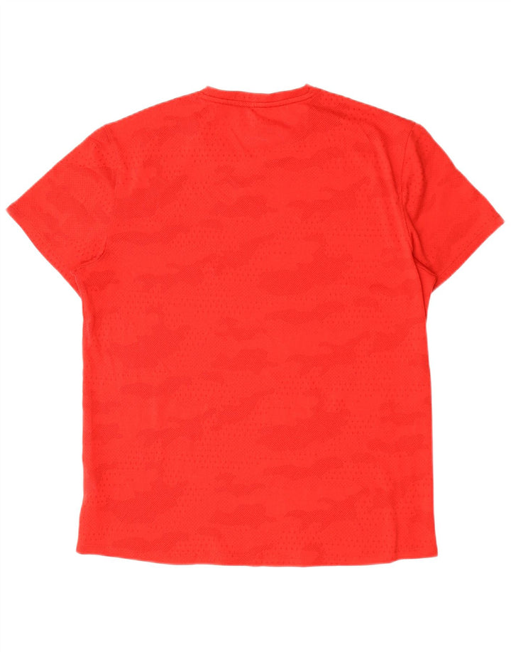 Reebok Mens T-Shirt Top Medium Red Camouflage Polyester