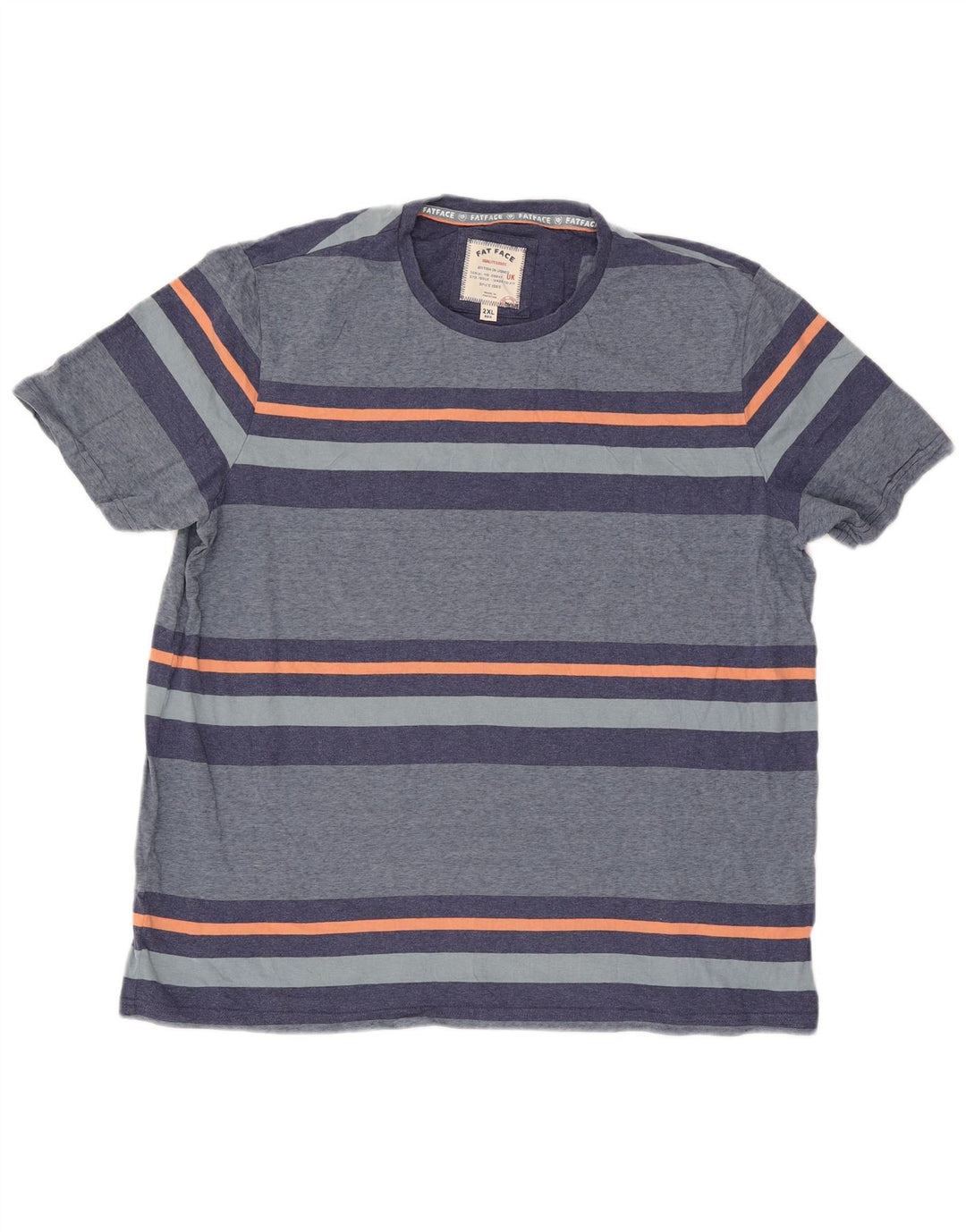 Fat Face Mens T-Shirt Top 2XL Blue Striped
