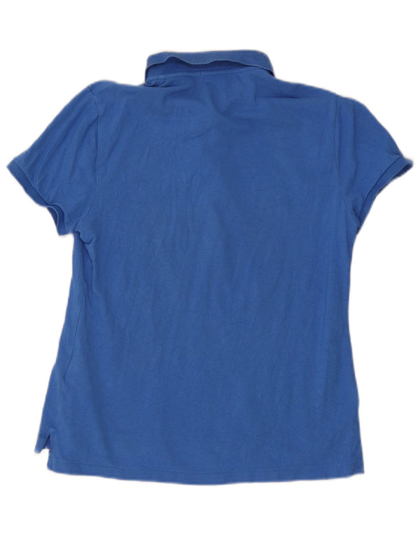 Polo Ralph Lauren Womens Skinny Fit Shirt UK 14 Large Blue Cotton