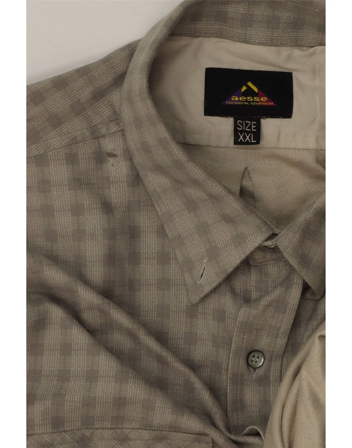 Aesse Mens Shirt 2XL Grey Gingham