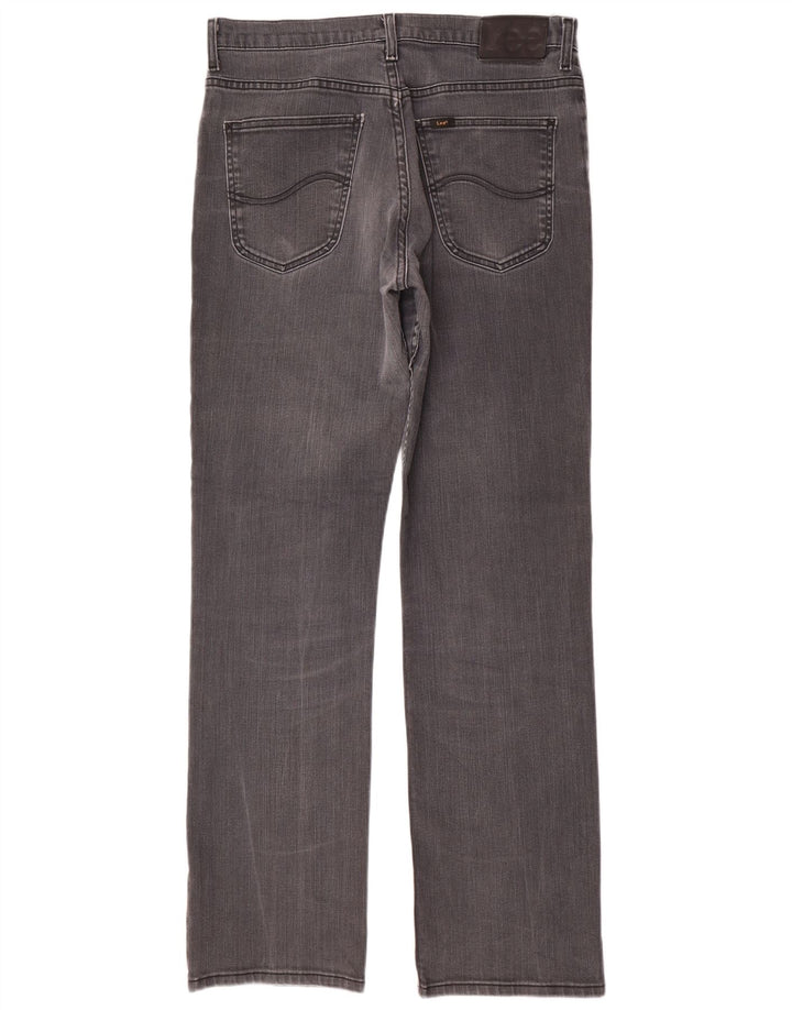 Lee Mens Brooklyn Straight Jeans W34 L34 Grey Cotton