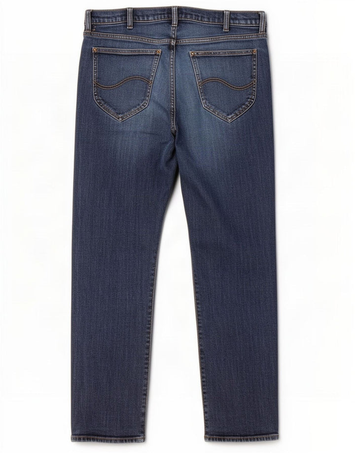 Lee Womens Daren Zip Fly Straight Jeans W36 L30 Blue Cotton