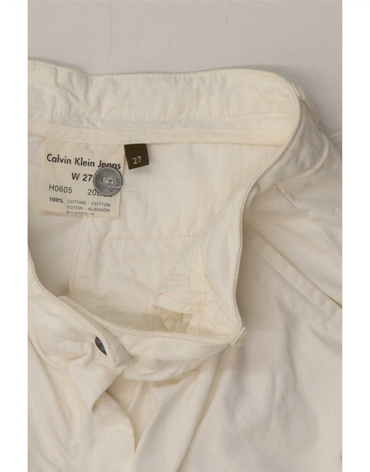 Calvin Klein Womens Chino Shorts W27 Small White Cotton