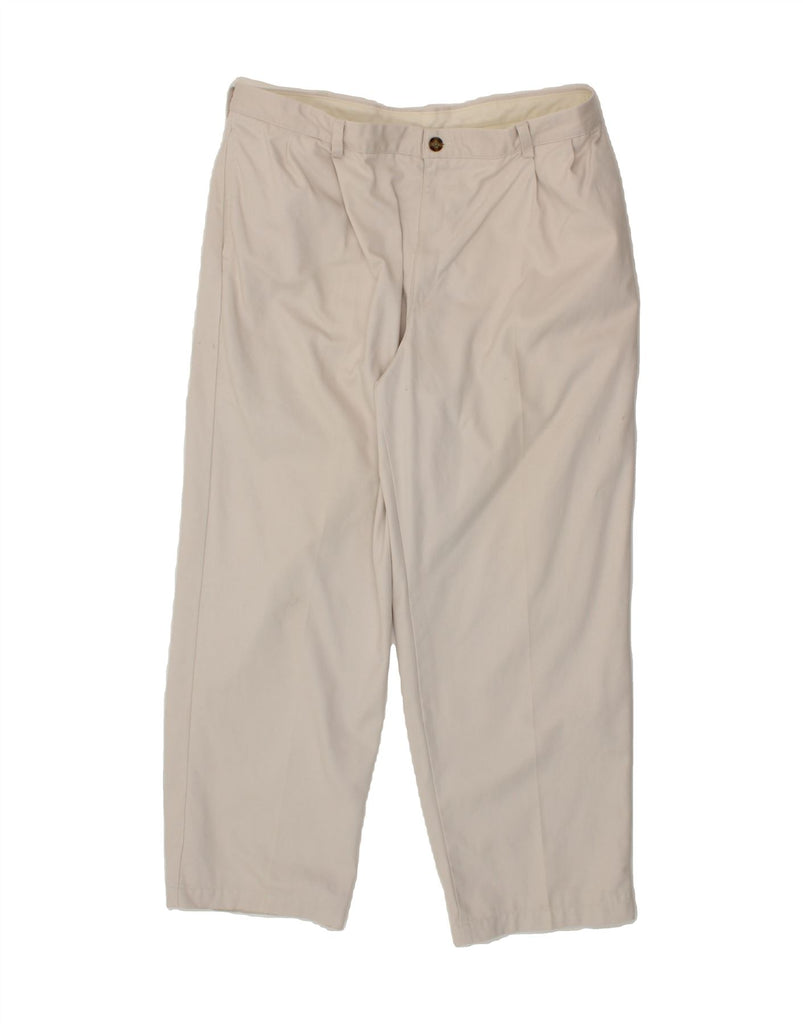 L.L.BEAN Mens Natural Fit Straight Chino Trousers  W40 L30 Off White Vintage L.L.Bean and Second-Hand L.L.Bean from Messina Hembry 