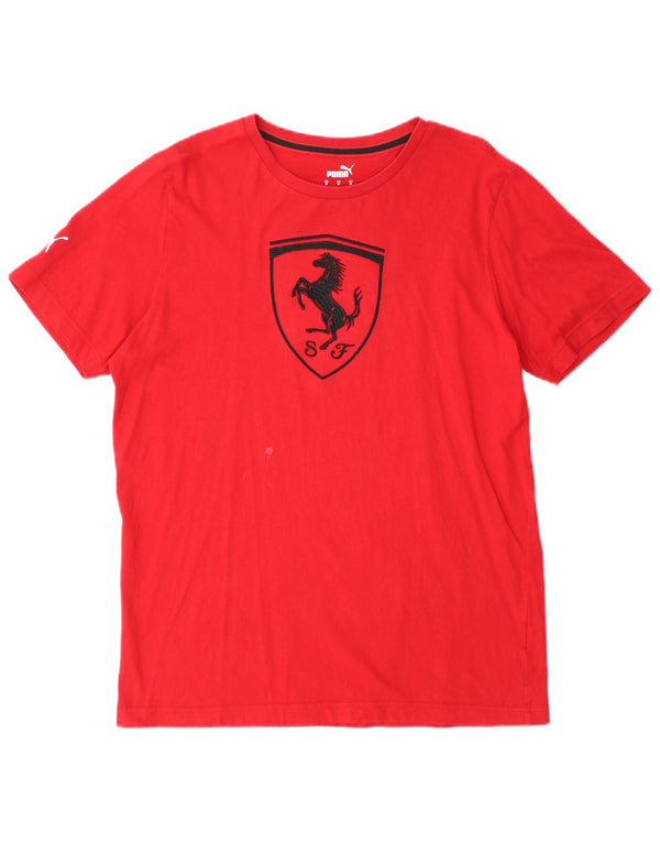 Puma Mens Ferrari Graphic T-Shirt Top Medium Red