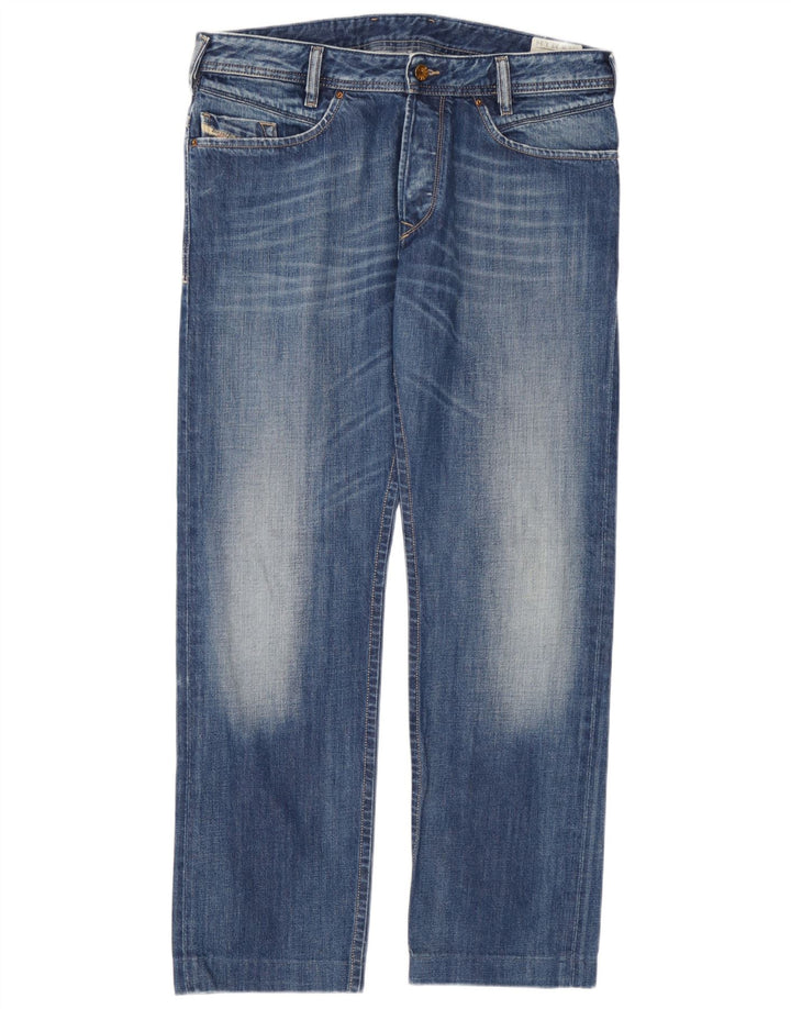 Diesel Mens Poiak Straight Jeans W33 L30 Blue Cotton
