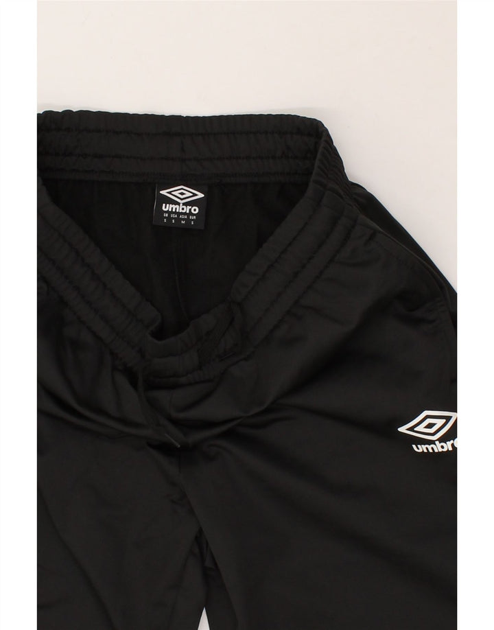 UMBRO Mens Tracksuit Trousers Joggers Small Black Colourblock Polyester Vintage Umbro and Second-Hand Umbro from Messina Hembry 