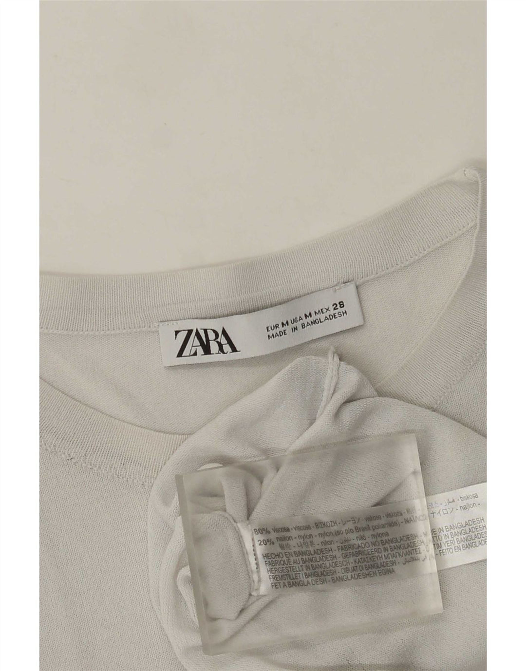 Zara Womens Top Long Sleeve UK 12 Medium Grey Viscose