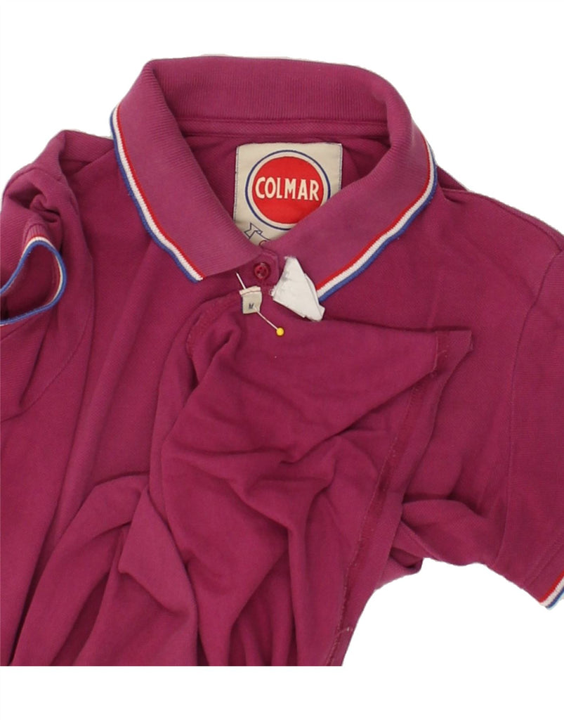 COLMAR Womens Polo Shirt UK 12 Medium Pink Cotton | Vintage Colmar | Thrift | Second-Hand Colmar | Used Clothing | Messina Hembry 