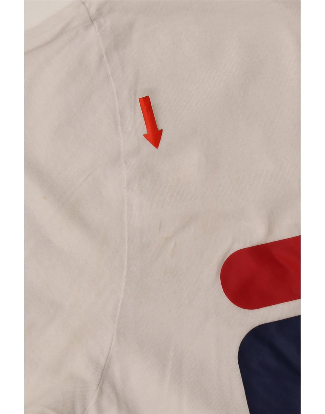 Fila Mens Graphic T-Shirt Top Large White Cotton