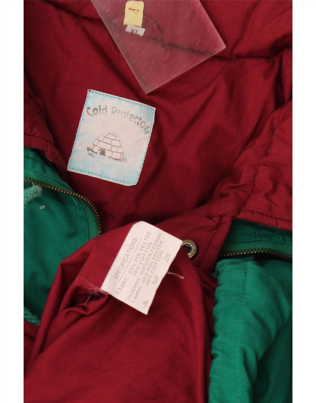 Vintage Mens Padded Jacket UK 42 XL Green Polyester