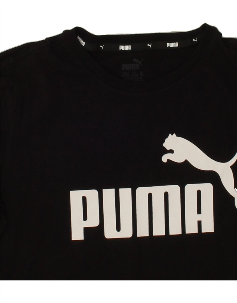 PUMA Boys Graphic T-Shirt Top 14-15 Years Black Vintage Puma and Second-Hand Puma from Messina Hembry 