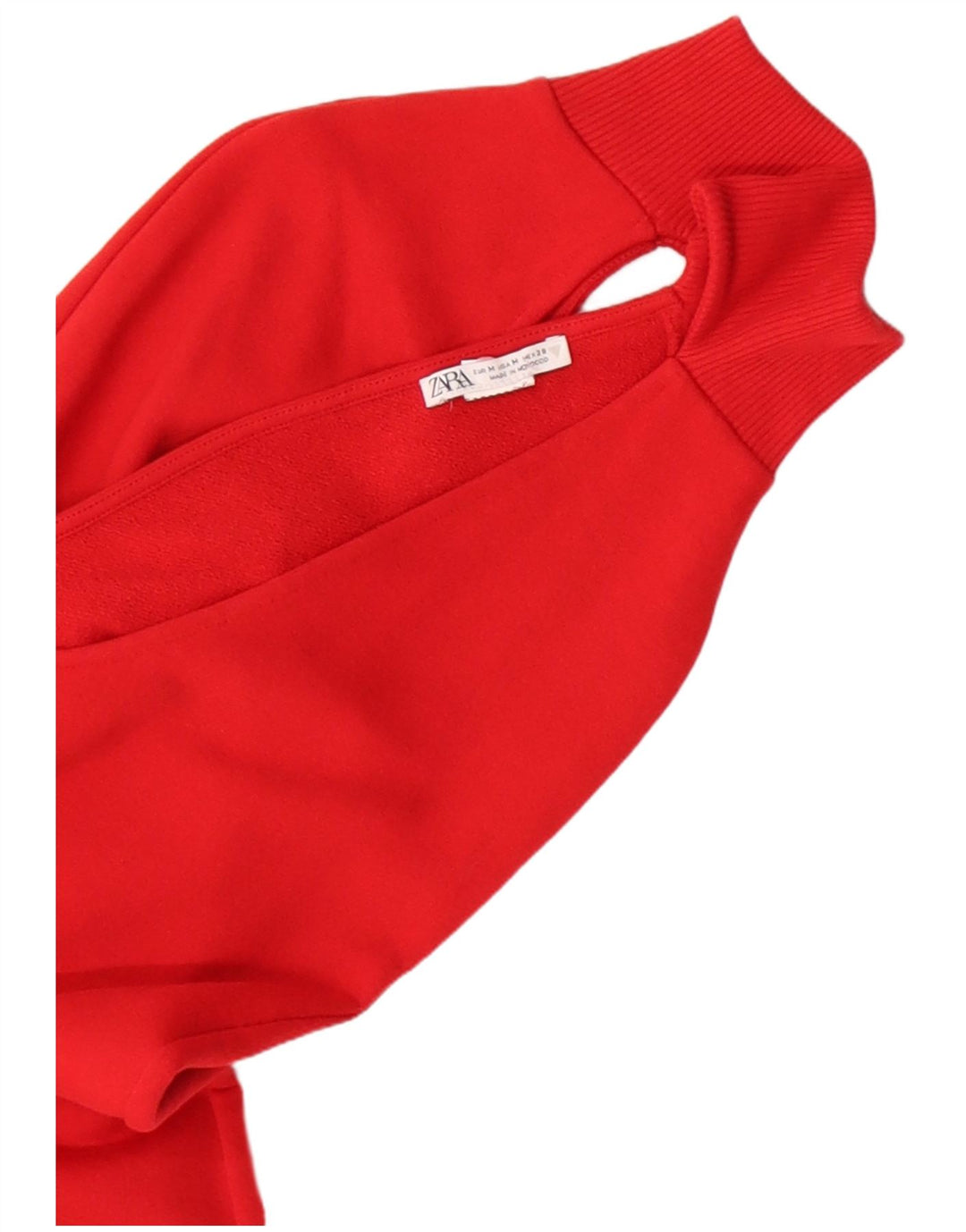 Zara Womens Arm Warmer Jumper Sweater UK 12 Medium Red