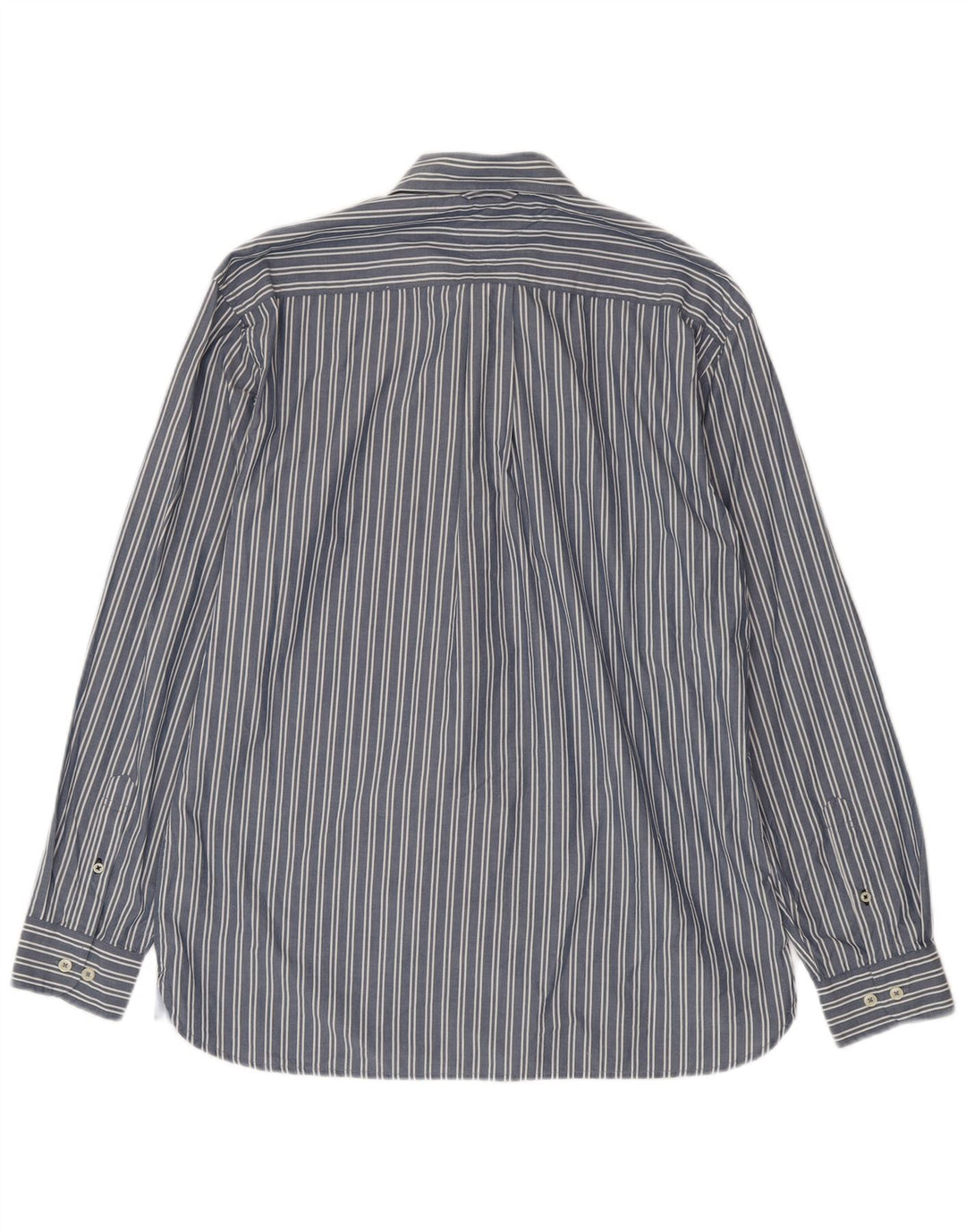 Tommy Hilfiger Mens Shirt Medium Blue Striped Cotton
