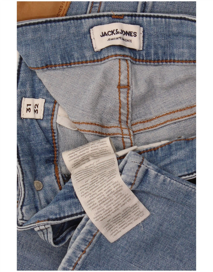 Jack & Jones Mens GLENN Slim Jeans W31 L32 Blue Cotton