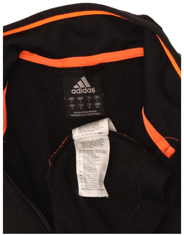 Adidas Mens Climalite Tracksuit Top Jacket Small Black Polyester Halloween