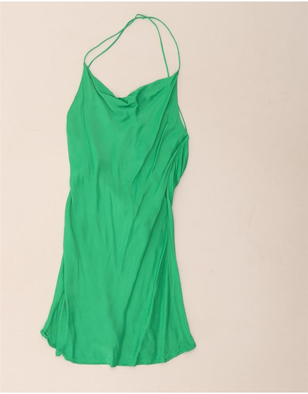 Zara Womens Halter Dress UK 4 XS Green