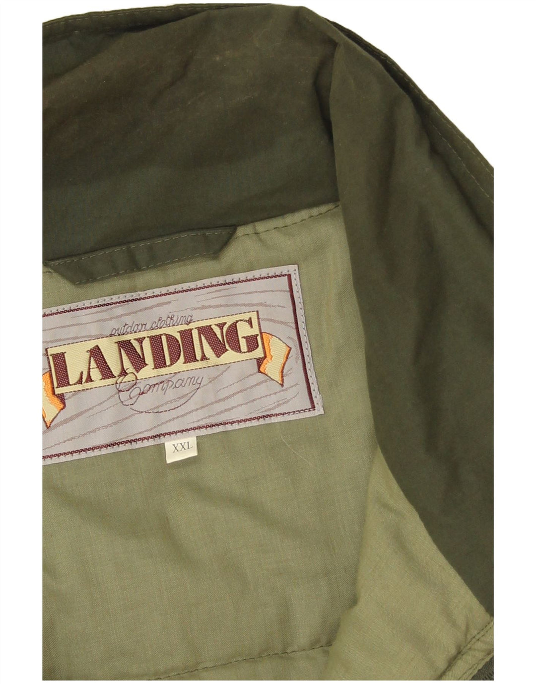 Vintage Mens Utility Gilet UK 44 2XL Khaki Polyester