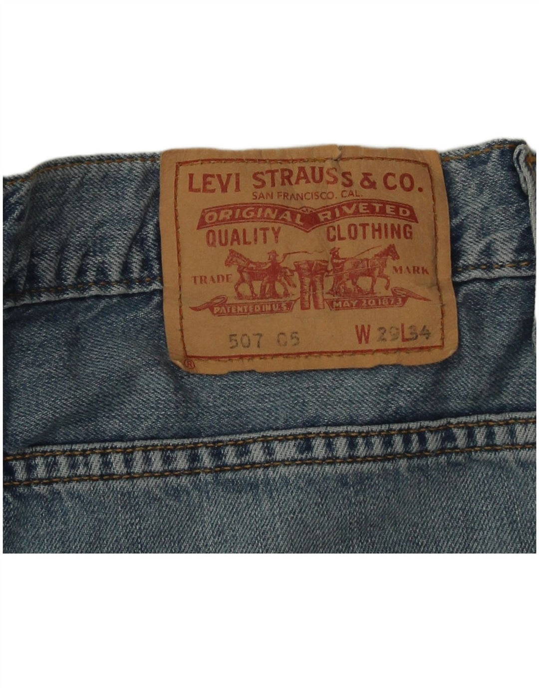 Levi's Mens Bootcut Jeans W29 L30 Blue Cotton