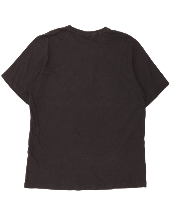 KAPPA Mens Graphic T-Shirt Top 2XL Black Cotton