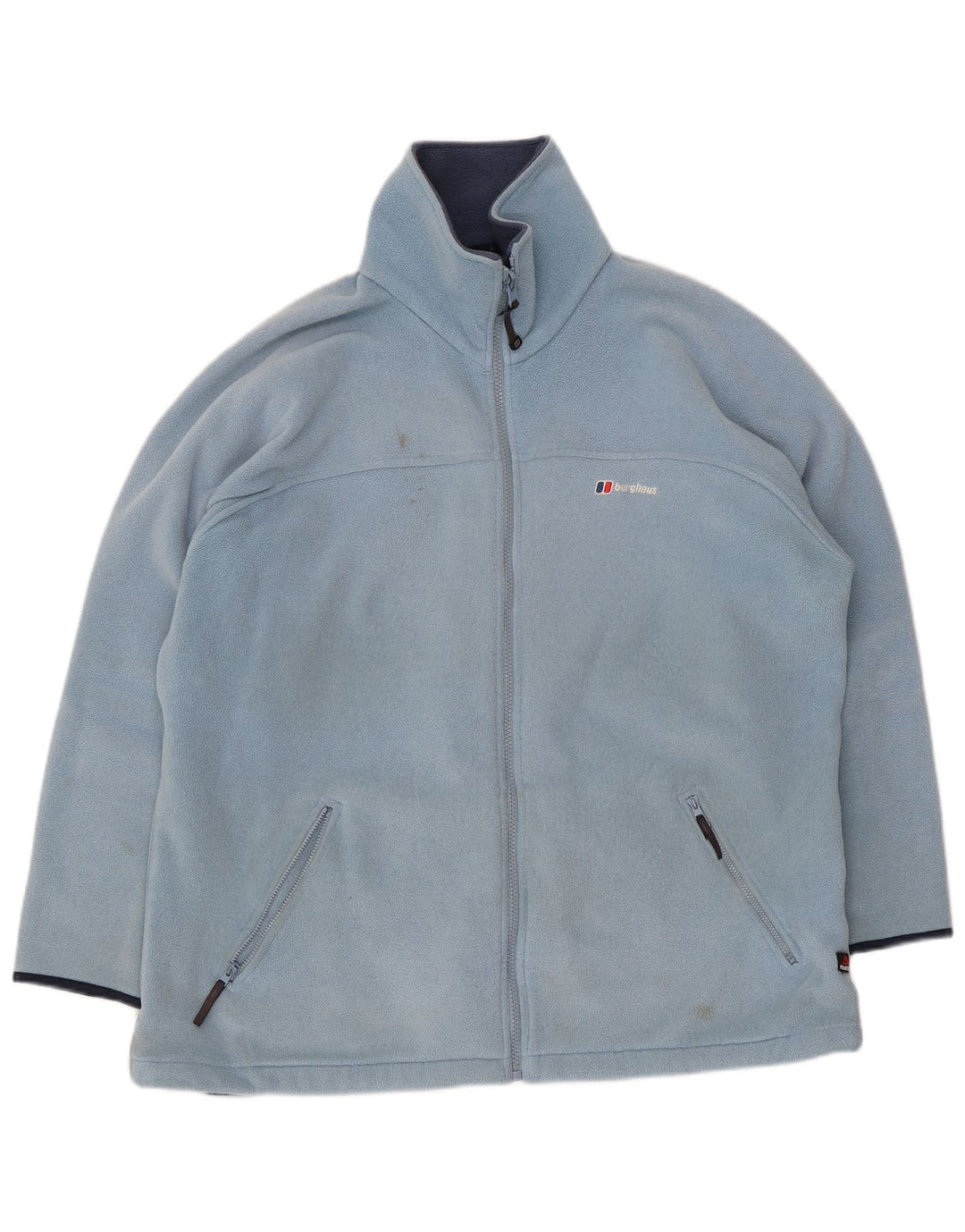 Berghaus Womens Oversized Fleece Jacket UK 14 Large Blue Polyester