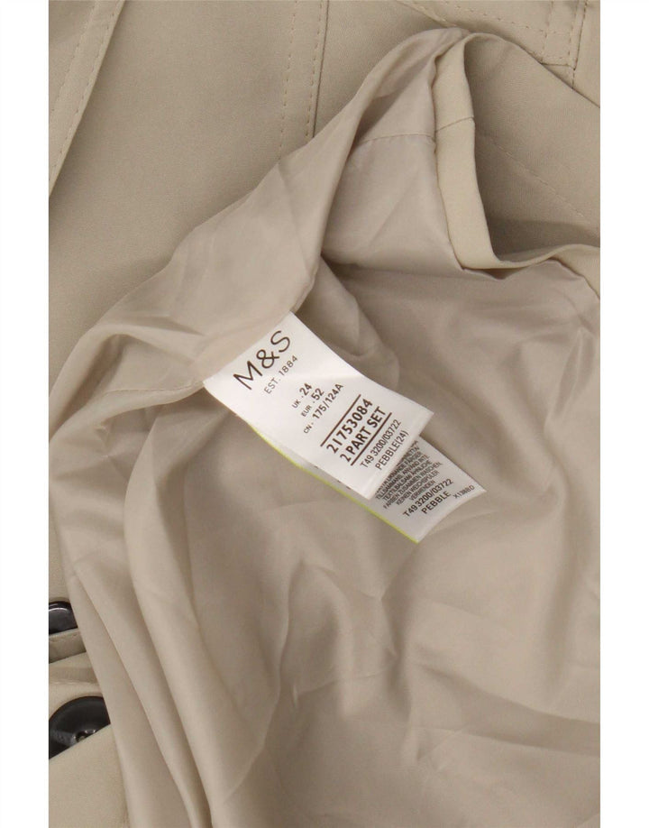 Marks & Spencer Womens Trench Coat UK 24 4XL Green Polyester