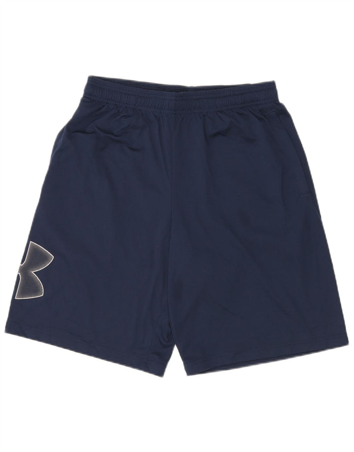 UNDER ARMOUR Mens Heat Gear Graphic Sport Shorts Medium  Navy Blue