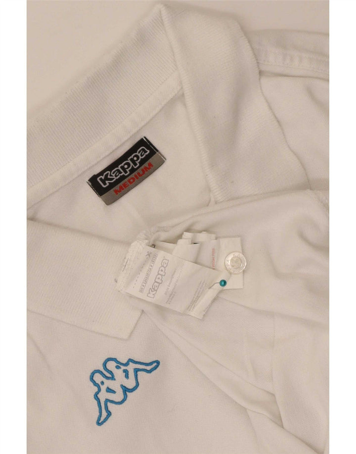 Kappa Mens Polo Shirt Medium White Cotton