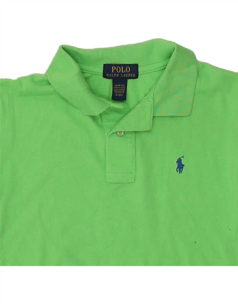 POLO RALPH LAUREN Boys Polo Shirt 10-11 Years Medium  Green Cotton | Vintage Polo Ralph Lauren | Thrift | Second-Hand Polo Ralph Lauren | Used Clothing | Messina Hembry 