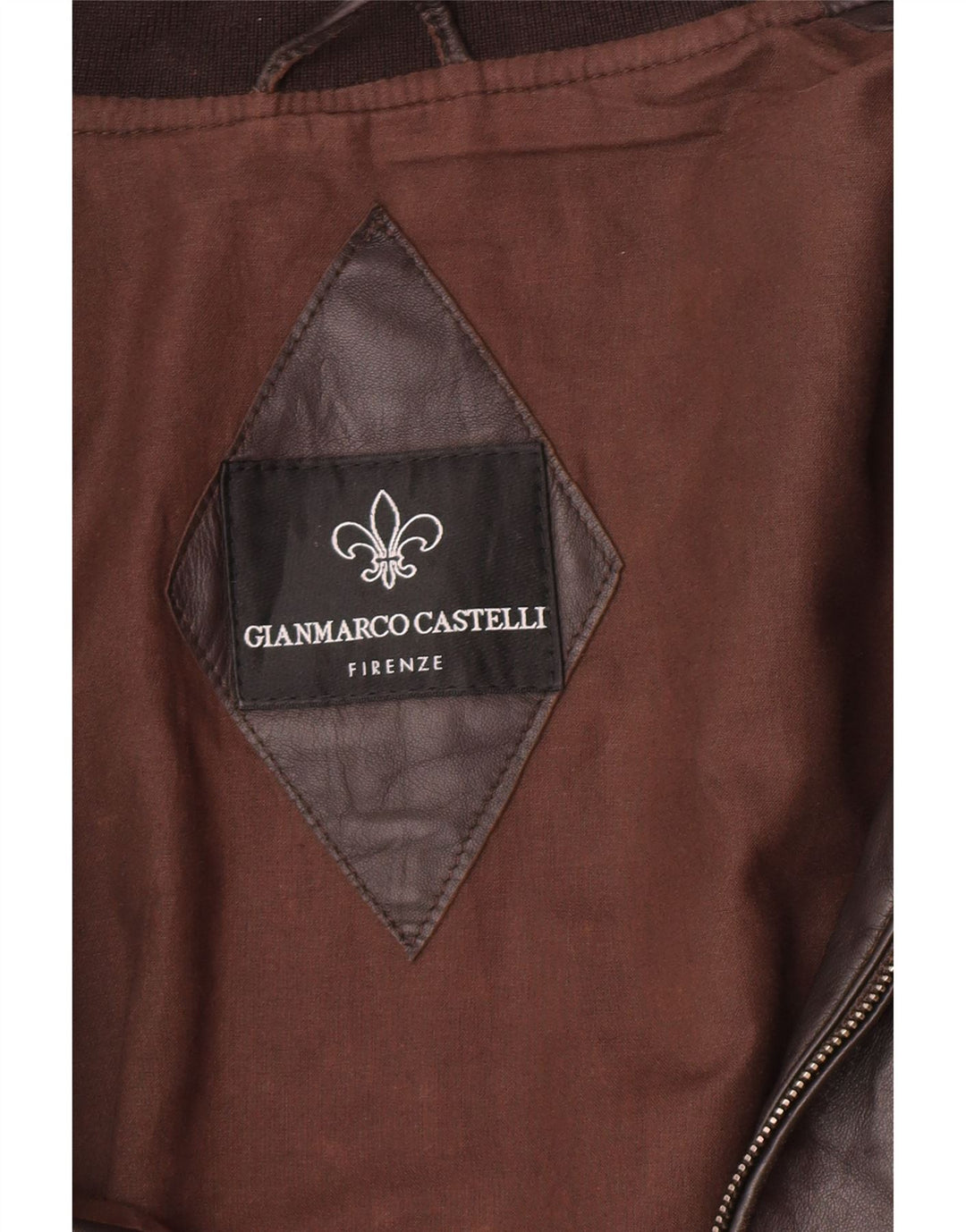 Vintage Mens Leather Jacket UK 38 Medium Brown