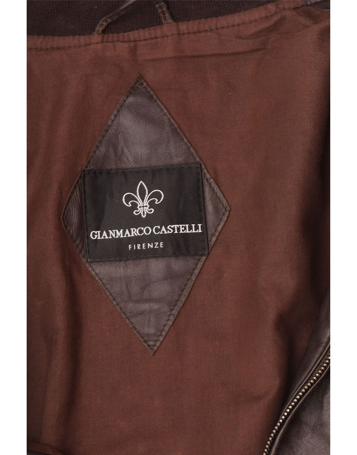 Vintage Mens Leather Jacket UK 38 Medium Brown
