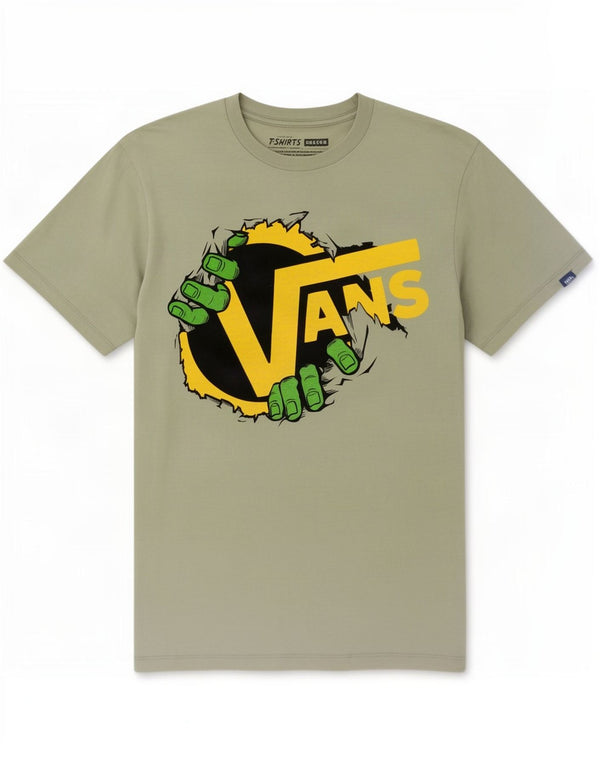 Vans Mens Graphic T-Shirt Top Small Grey Cotton