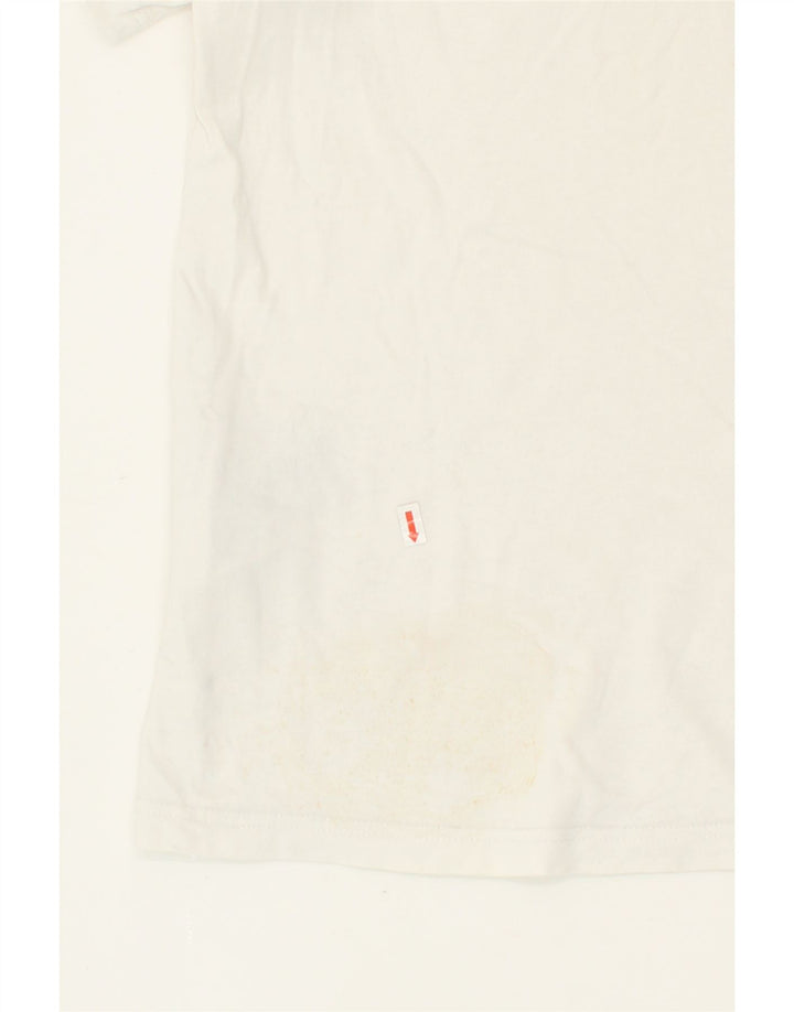 LEVI'S Mens Relaxed Fit Graphic T-Shirt Top Medium White Cotton Vintage Levi's and Second-Hand Levi's from Messina Hembry 