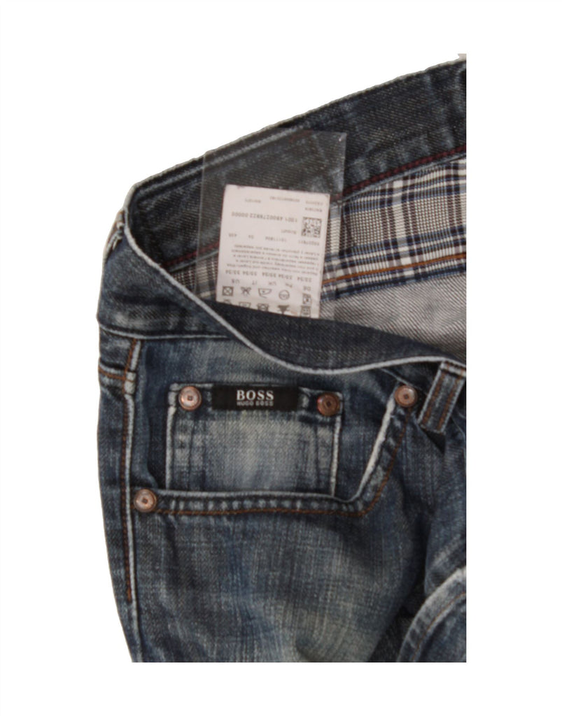 HUGO BOSS Mens Straight Jeans W33 L34 Blue Cotton Vintage Hugo Boss and Second-Hand Hugo Boss from Messina Hembry 