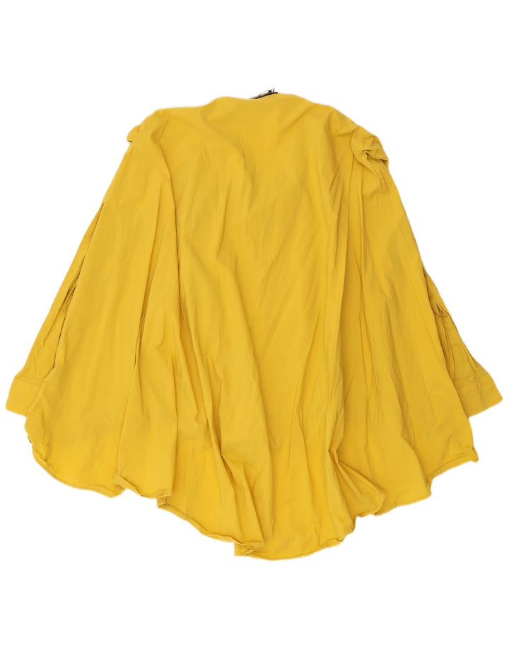 Zara Womens Long Sleeve Oversized Asymmetrical Dress UK 10 Small Yellow
