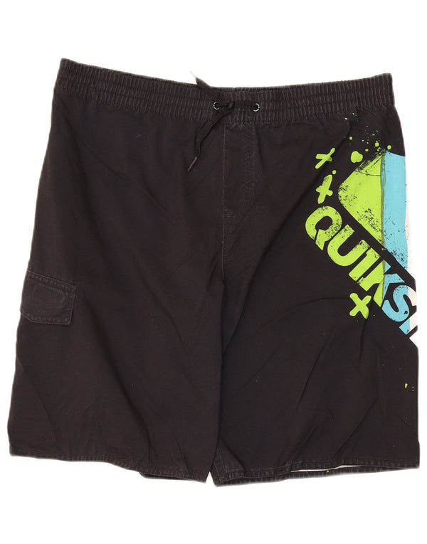 Quiksilver Boys Graphic Swimming Shorts 15-16 Years XL  Black Polyester