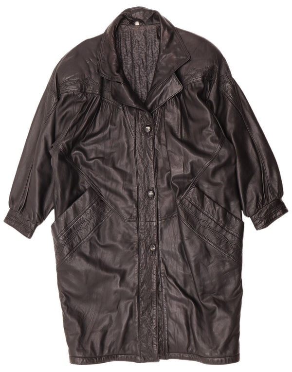 Lavorazione Artigiana Womens Oversized Coat UK 10 Small Black