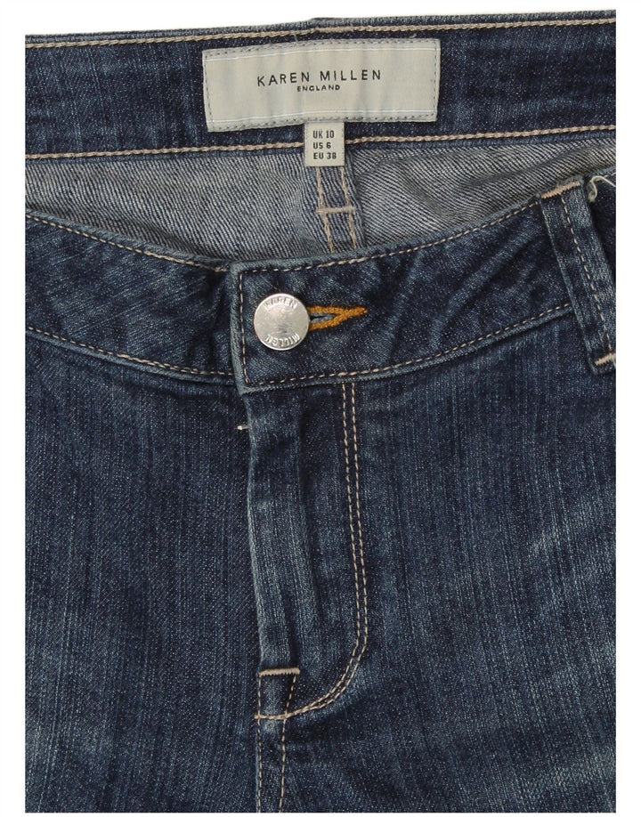 KAREN MILLEN Womens Slim Cropped Jeans UK 10 Small W29 L24 Blue