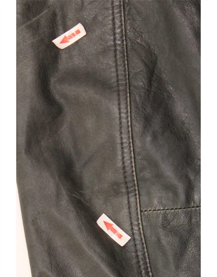 Conbipel Womens Biker Jacket IT 54 2XL Black Leather
