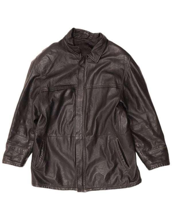 Vintage Mens Leather Jacket UK 40 Large Black