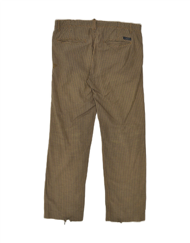 TOMMY HILFIGER Mens Straight Chino Trousers W32 L30 Brown Check Cotton | Vintage Tommy Hilfiger | Thrift | Second-Hand Tommy Hilfiger | Used Clothing | Messina Hembry 