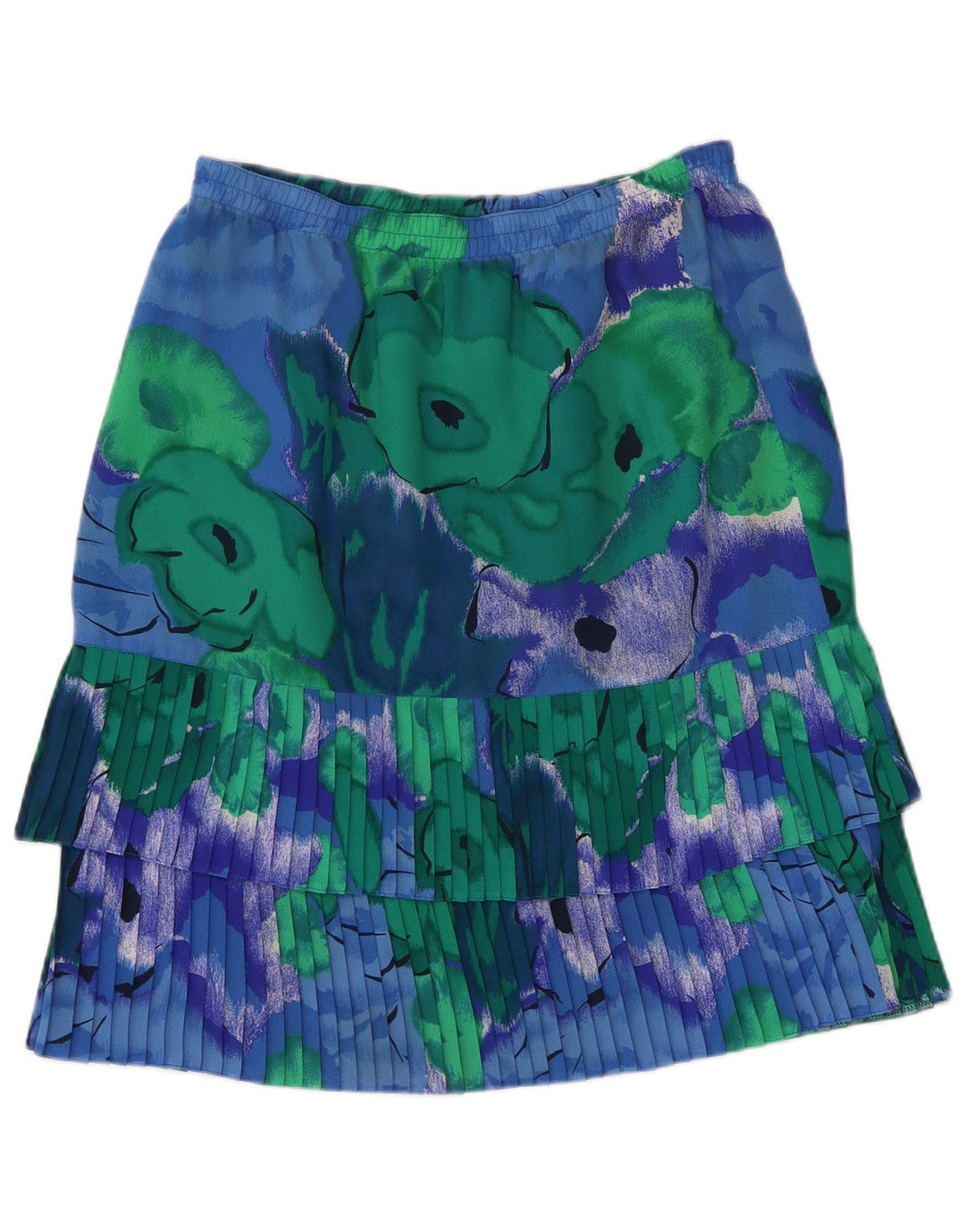 Fink Womens 2 Piece Skirt Set UK 16 Large W30  Blue Floral Polyester