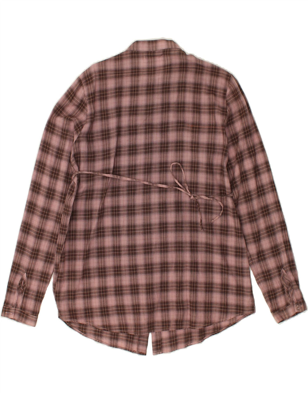 SERGIO TACCHINI Womens Shirt Blouse UK 16 Large Pink Check Cotton Vintage Sergio Tacchini and Second-Hand Sergio Tacchini from Messina Hembry 