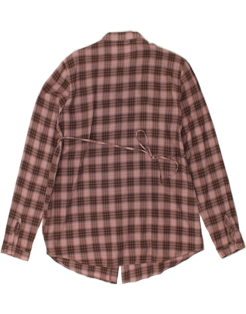 SERGIO TACCHINI Womens Shirt Blouse UK 16 Large Pink Check Cotton Vintage Sergio Tacchini and Second-Hand Sergio Tacchini from Messina Hembry 