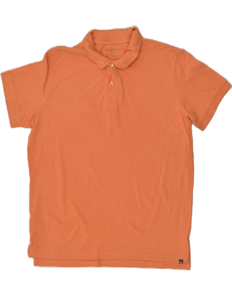 EDDIE BAUER Mens Polo Shirt Large Orange Cotton | Vintage Eddie Bauer | Thrift | Second-Hand Eddie Bauer | Used Clothing | Messina Hembry 