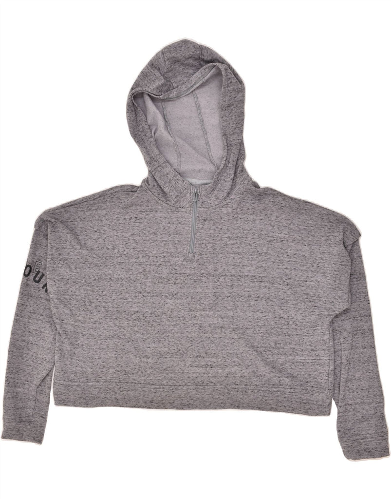 UNDER ARMOUR Womens Oversized Graphic Hoodie Jumper UK 14 Medium Grey | Vintage Under Armour | Thrift | Second-Hand Under Armour | Used Clothing | Messina Hembry 
