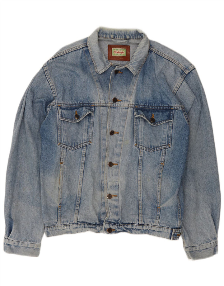 MICHELANGELO Mens Denim Jacket UK 40 Large Blue