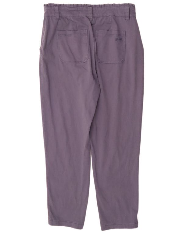 Animal Womens High Waist Tapered Casual Trousers UK 16 Large W34 L30 Blue